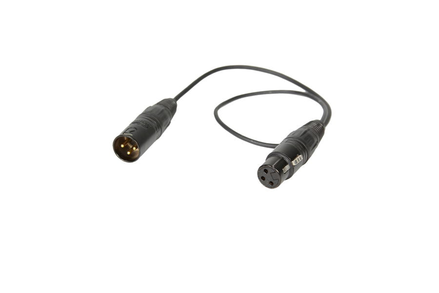 Microphone XLR cable, 3-pin connectors on both ends, black