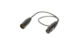Microphone XLR cable, 3-pin connectors on both ends, black