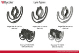 Lyre types chart: Duo-Lyre 72 (19/34) adapter and mount diagrams