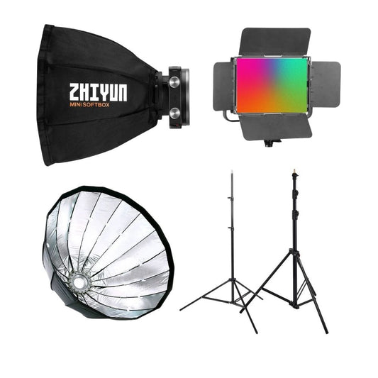 Kit lumini Gaming: Molus X100 PRO + difuzie, stative si lumina de fundal