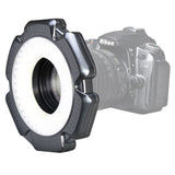 Inel luminos LED Tolifo pentru macro, atașat la cameră, difuzor circular