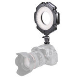 Inel luminos LED Tolifo pentru macro pe trepied, față cu LED-uri în cerc