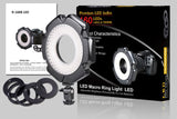 Pachet Tolifo cu inel luminos LED macro 10W și accesorii, cutie cu text