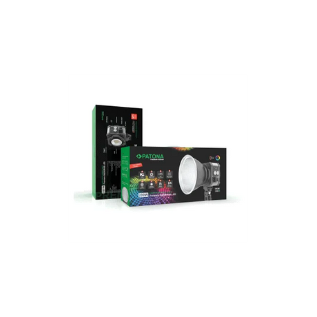 Set lumină video LED pe ambalaj, reflector rotund și carcasă neagră