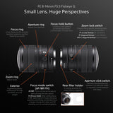 Sony 8-14mm F3.5 Fisheye G obiectiv mirrorless Sony FE