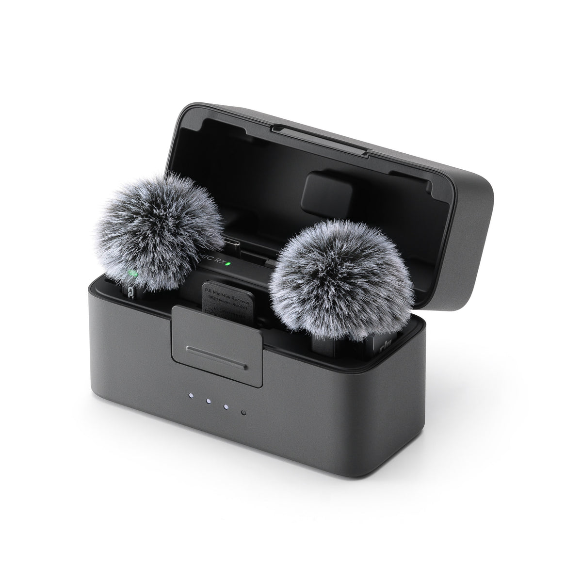 Carcasă cu două microfoane wireless cu paravânt pufoși, pentru folosire duală