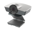 USB Full HD webcam with 4x zoom lens and built-in clip stand, dark gray