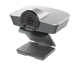 USB Full HD webcam with 4x zoom lens and built-in clip stand, dark gray