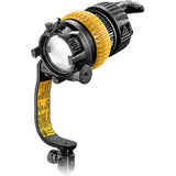 Black LED light source with yellow ring and mounting clamp, Turbo DLED7 daylight
