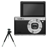 Yashica Tank aparat foto compact, ecran rabatabil 3", 4K 30 fps, negru