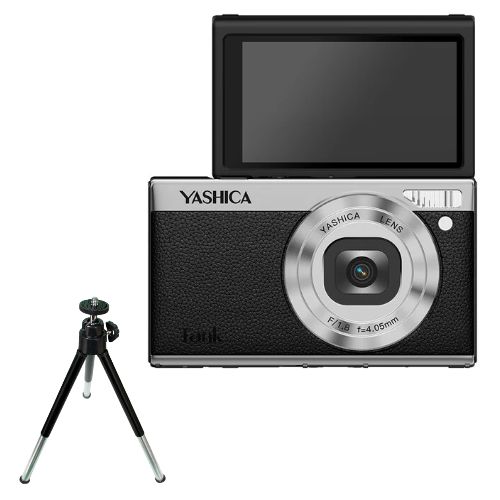 Yashica Tank aparat foto compact, ecran rabatabil 3", 4K 30 fps, negru