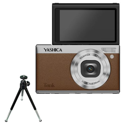Yashica Tank aparat foto compact, ecran rabatabil 3", 4K 30 fps, maro
