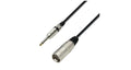 XLR microphone cable with 1/4-inch TS plug and XLR connector, black jacket