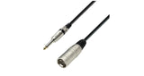 XLR microphone cable with 1/4-inch TS plug and XLR connector, black jacket