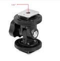 Adaptor cu patină dublă și articulație, prindere 1/4 inch, montaj negru