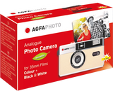 AgfaPhoto analog photo camera box for 35mm reusable film, color and black & white