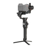 Air 2S camera gimbal stabilizer with mounted camera and side dials on tripod
