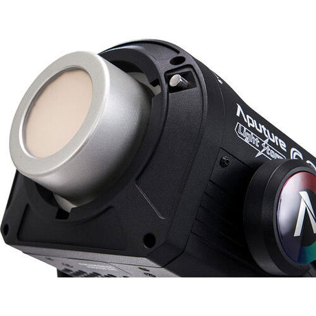 Close-up of the LS 600c Pro II LED lamp head with control dial