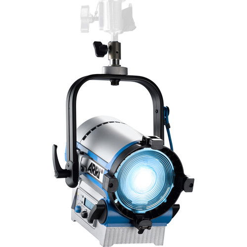 LED Fresnel L5-C spotlight with front lens and yoke handle
