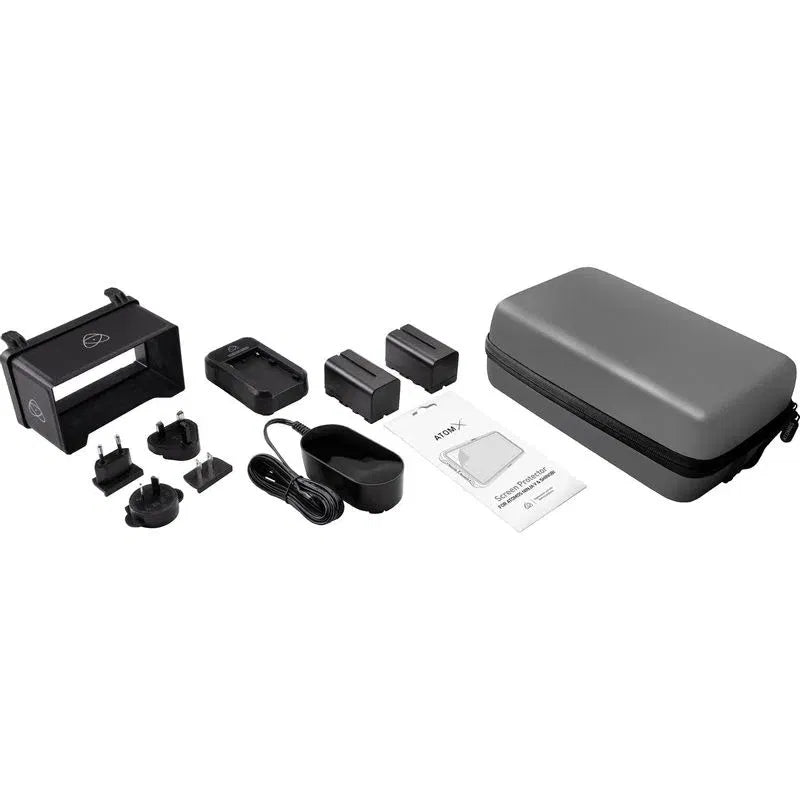 Kit accesorii Atomos pentru monitor de 5 inchi, husă gri, cablu și adaptoare