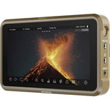 5.2 in HDMI monitor recorder with touchscreen and side buttons, tan