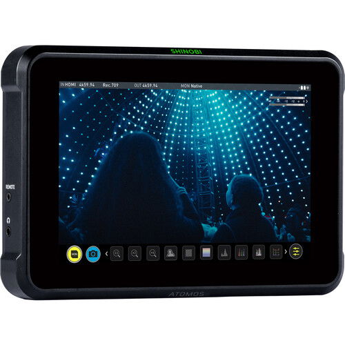 Shinobi 7 HDR 4K field monitor with touchscreen display and on-screen controls