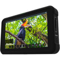 Black Atomos Shinobi 5 monitor with touchscreen display and interface icons