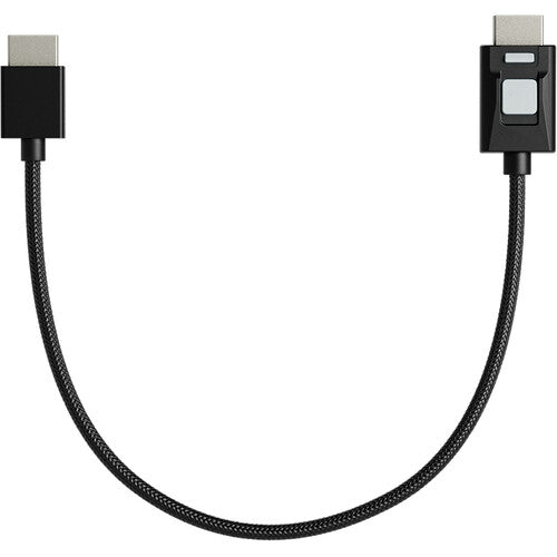 Cablu HDMI cu blocare, conectori HDMI la ambele capete, cablu împletit negru