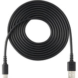Cablu USB negru pentru microfon, cu mufe și conector cu logo