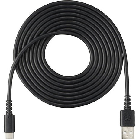 Cablu USB negru pentru microfon, cu mufe și conector cu logo