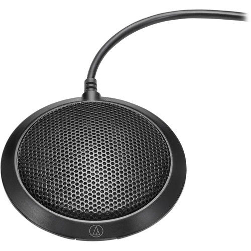 USB omnidirectional microphone head with fine metal mesh grille and cable connector