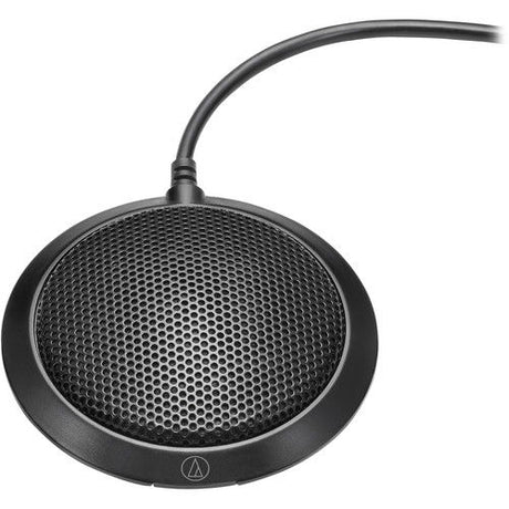 USB omnidirectional microphone head with fine metal mesh grille and cable connector