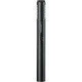 Black stereo condenser microphone with grille and on/off switch
