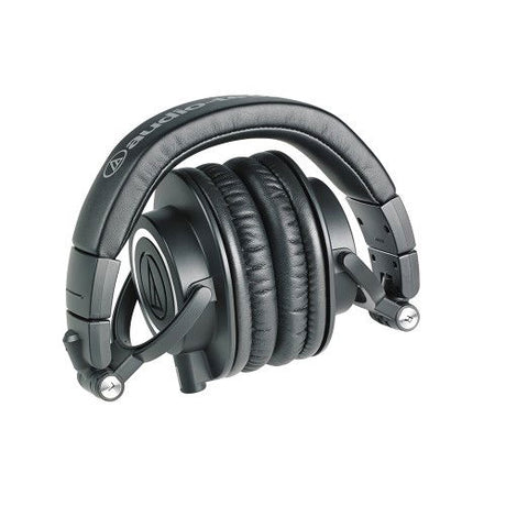 Black over-ear headphones with angled ear cups and padded headband
