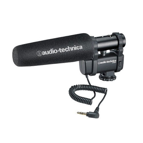 Cardioid stereo/mono microphone with foam windscreen and audio connection cable