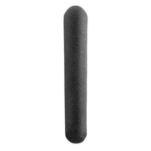Replaceable foam windscreen for shotgun microphone, tall black cover