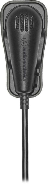 Black USB microphone with vented grille and attached cable