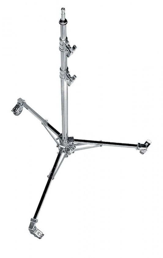 Baby roller stand base with aluminum risers, tripod legs and caster wheels