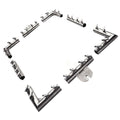 Modular frame kit with metal support bars and corner brackets
