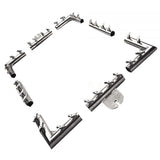 Modular frame kit with metal support bars and corner brackets