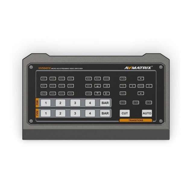 AVMATRIX HVS0401E video switcher front panel with buttons and display