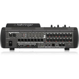 Rear panel of digital mixer with ports, connectors, and input/output labeling