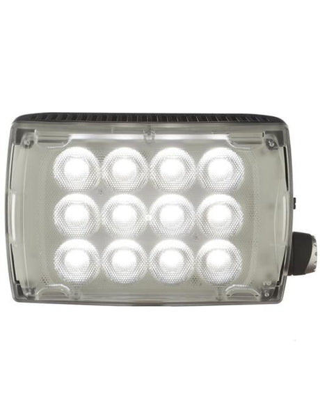 Proiector LED Manfrotto cu panou frontal transparent și 12 LED-uri