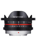 Obiectiv Samyang 7,5 mm T3.8 MFT, inel diafragmă cu marcaje roșii