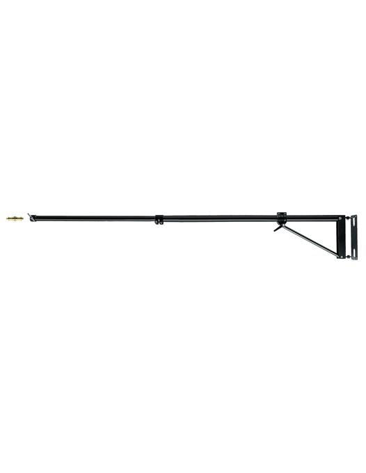 Wall-mounted telescopic support arm with wall bracket, dark metal
