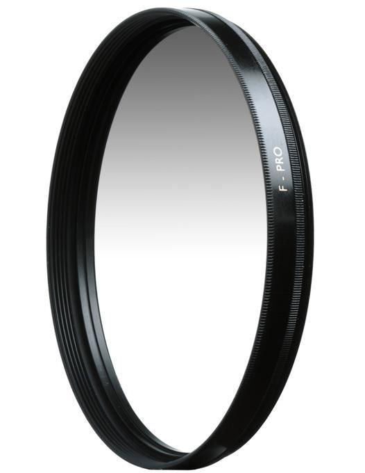 Graduated ND photo filter, circular black 77mm ring with dark-to-clear glass