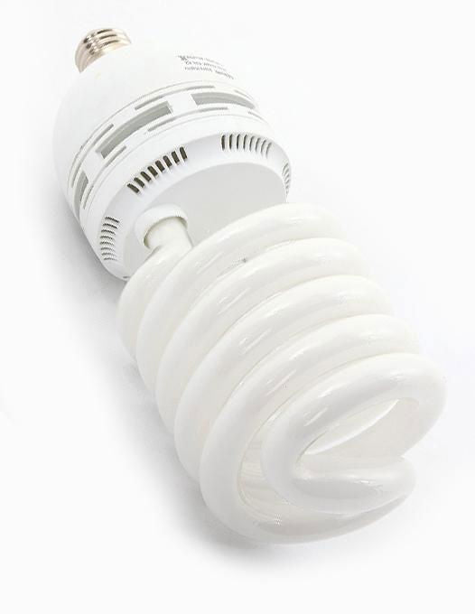 85W E27 5600K fluorescent spiral bulb with ribbed screw base
