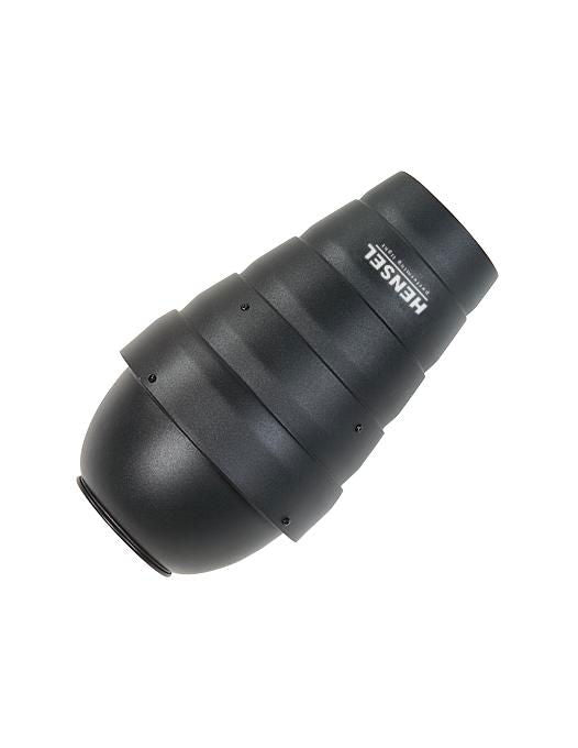 Black Akzent reflector tube with ribbed sleeve and open end