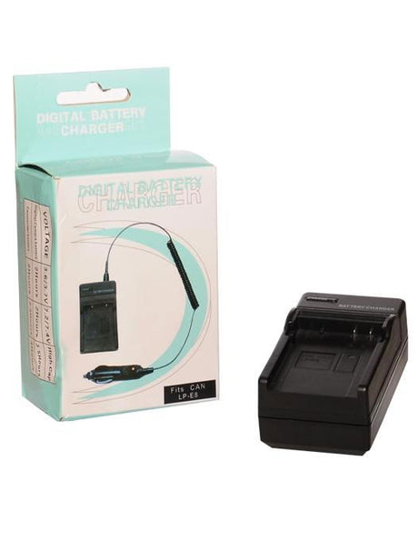 LP-E8 auto travel battery charger with box and car plug adapter