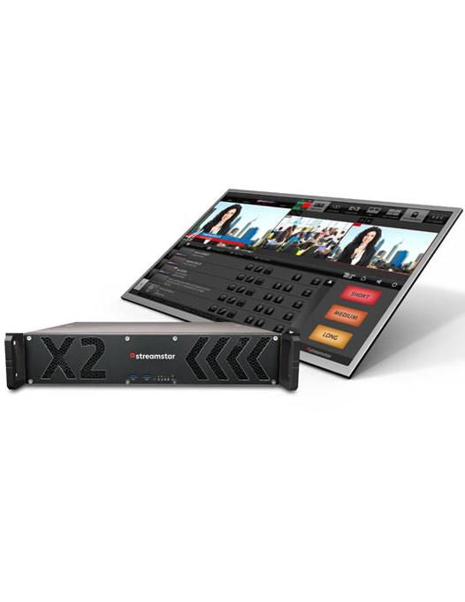 Streamstar X2 live multicam streaming system with touchscreen control and rack unit